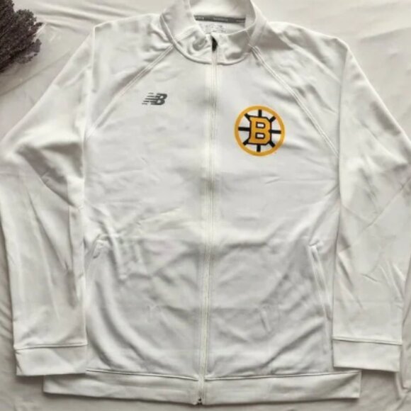 Boston Bruins 100 Centennial White Full Zip Jacket - Oversized Rare - Picture 1 of 8